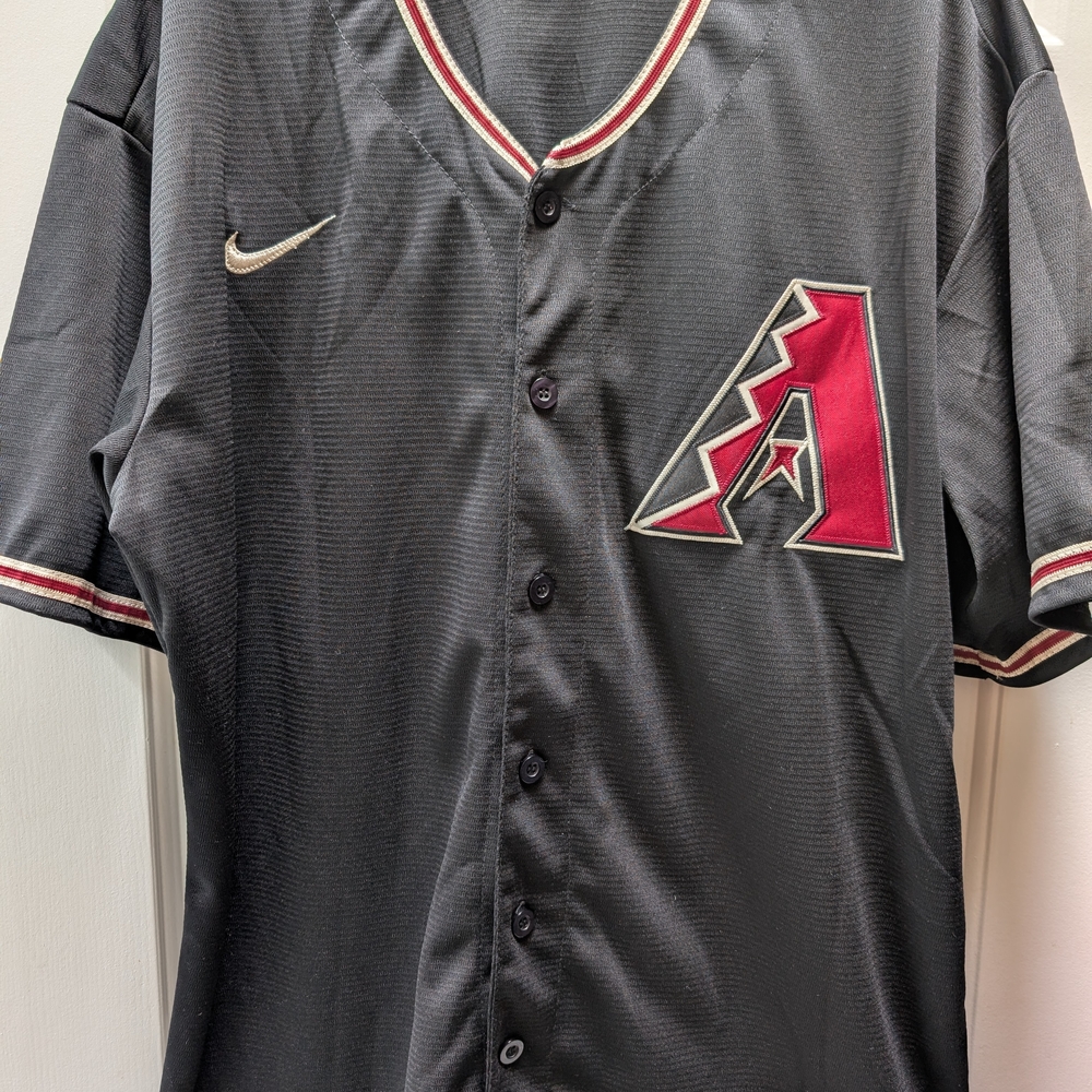 Nike Men's Black Jersey with Red Accents